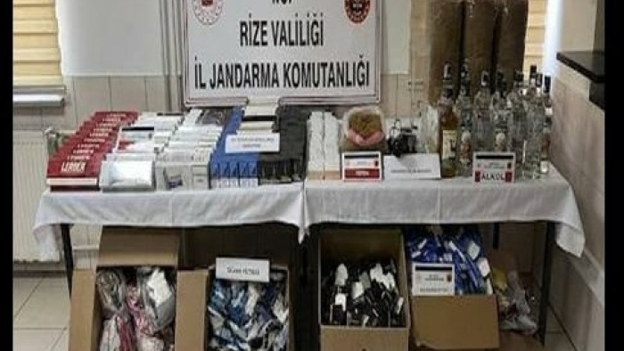 Rize'de Jandarmadan Bir Aylık Operasyonda: Silah, Uyuşturucu ve Kaçak Ürünler Ele Geçirildi